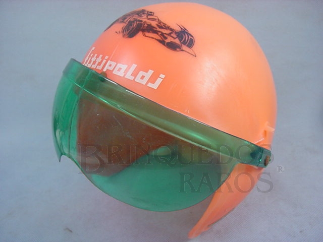 Brinquedo antigo Capacete do Emerson Fittipaldi Década de 1970