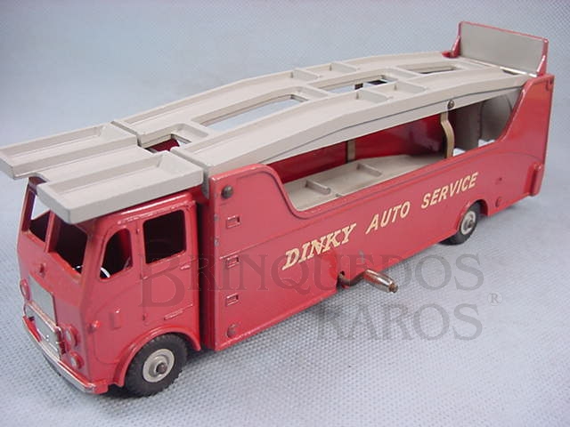 Brinquedo antigo Caminhão Cegonha Car Carrier Dinky Auto Service Década de 1960