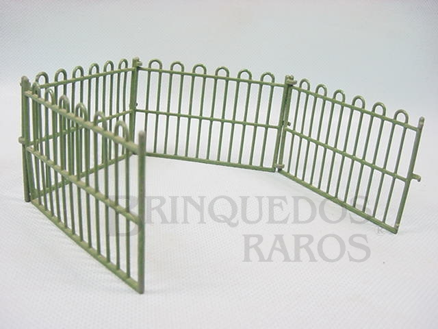 Brinquedo antigo Conjunto de quatro grades retas Zoo Série Década de 1930