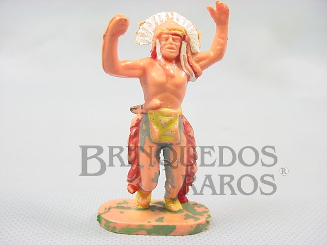 Brinquedo antigo Chefe índio de pé com machado Índio Adorador Gulliver Década de 1970