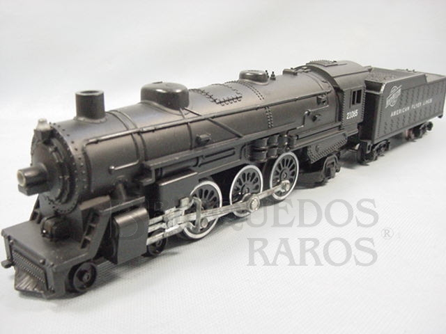 Brinquedo antigo Locomotiva a vapor American Flyer Número 2108 Chicago North Western Line Datada 5 de novembro de 1968
