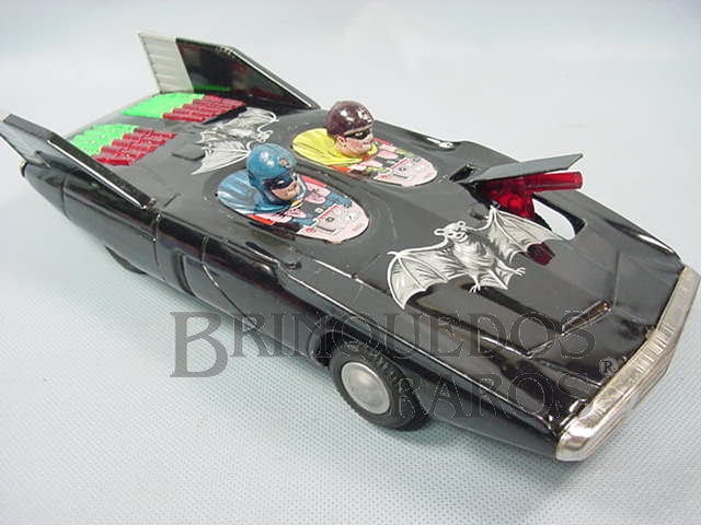 Brinquedo antigo Carro do Batman Batmobile Primeiro Batmóvel fabricado 29,00 cm de comprimento Década de 1950