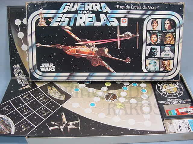 Brinquedo antigo Jogo Guerra nas Estrelas Fuga da Estrela da Morte Década de 1980