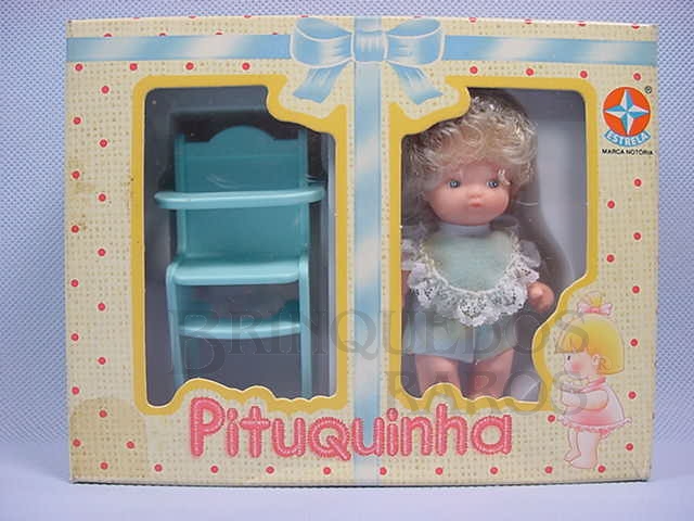 Brinquedo antigo Pituquinha com Cadeirão fabricada sob licença de Famosa Espanha Década de 1980