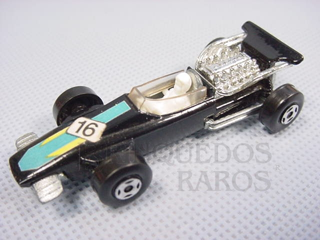 Brinquedo antigo Fórmula 1 Superfast preto Brazilian Matchbox Inbrima 1970