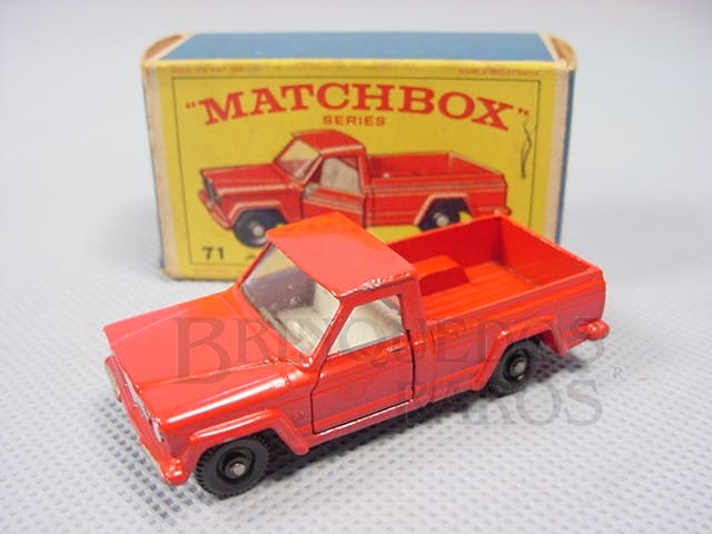 Brinquedo antigo Jeep Gladiator Pick Up black plastic Regular Wheels