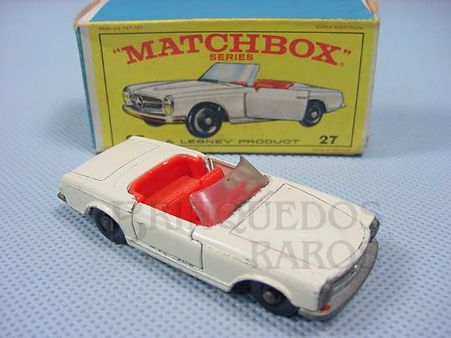 Brinquedo antigo Mercedes Benz 230 SL black plastic Regular Wheels