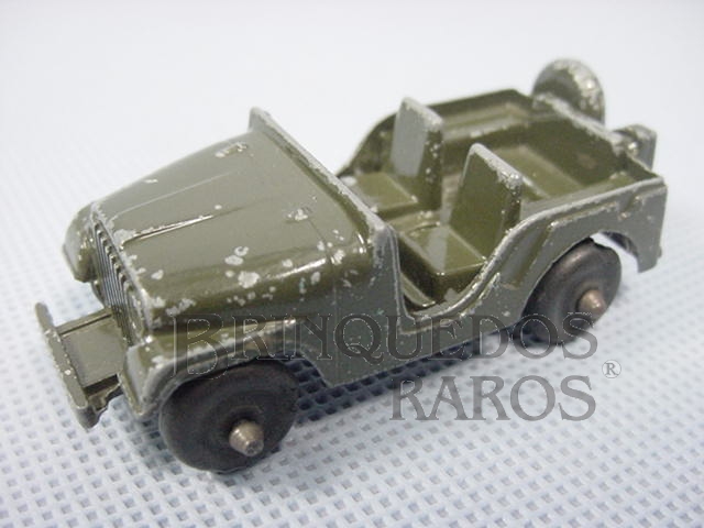 Brinquedo antigo Jeep Chrysler CJ5 militar Década de 1950