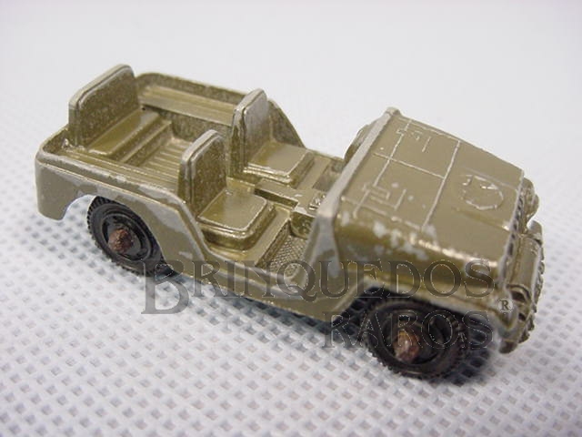Brinquedo antigo Jeep Chrysler CJ5 militar Década de 1950