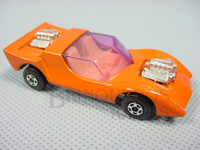 Brinquedo antigo Gruesome Twosome Superfast laranja Brazilian Matchbox Inbrima 1970