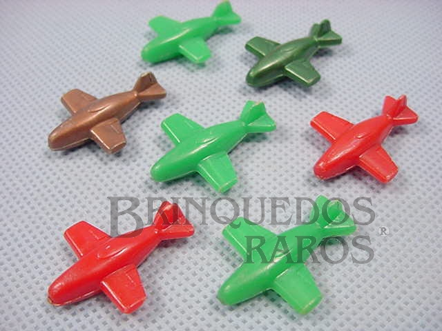 Brinquedo antigo Avião com 3,00 cm de comprimento Diversas cores Década de 1950 Preço por unidade