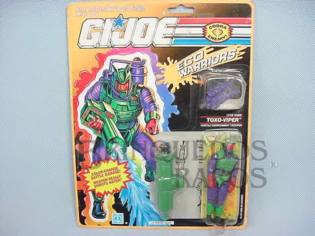 Brinquedo antigo Eco Warriors Toxo-Viper completo lacrado Ano 1990