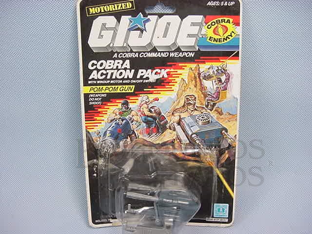 Brinquedo antigo Action Pack Cobra Pom-Pom Gum completo lacrado Ano 1987