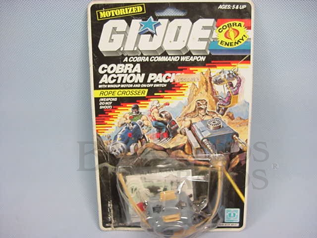 Brinquedo antigo Action Pack Cobra Rope Crosser completo lacrado Ano 1987