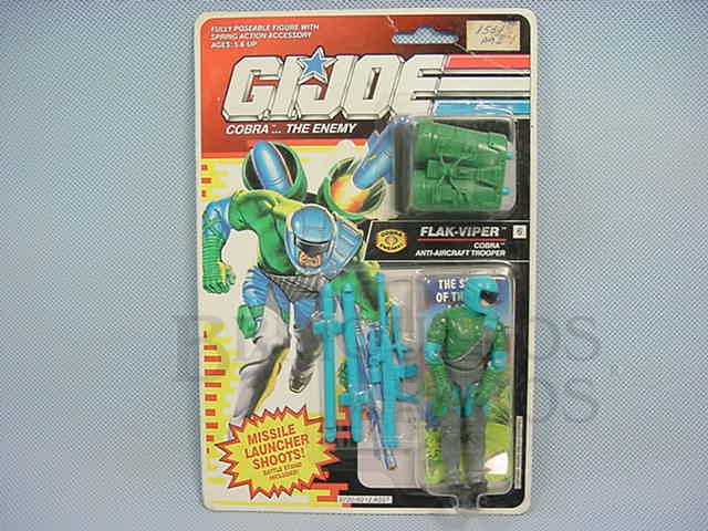 Brinquedo antigo Cobra Flak Viper completo lacrado Ano 1991