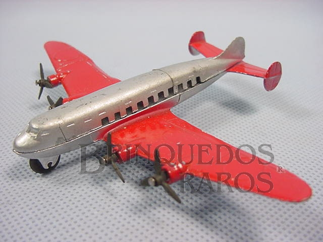 Brinquedo antigo Avião Quadrimotor de Passageiros com 10,00 cm de comprimento Série Jumbos Década de 1930