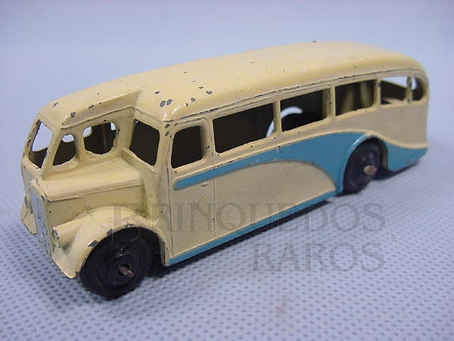 Brinquedo antigo Singledeck Bus creme e azul Ano 1940