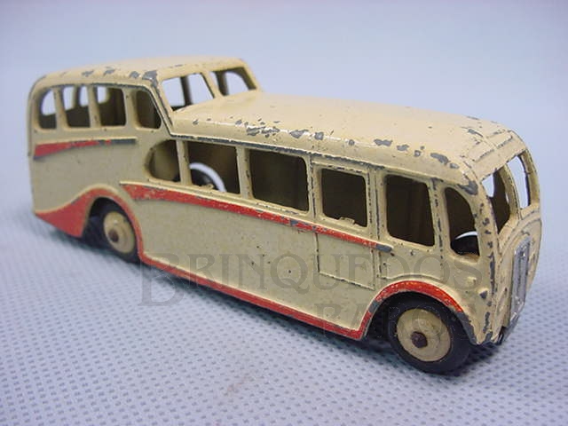 Brinquedo antigo Observation Coach creme e vermelho Década de 1940