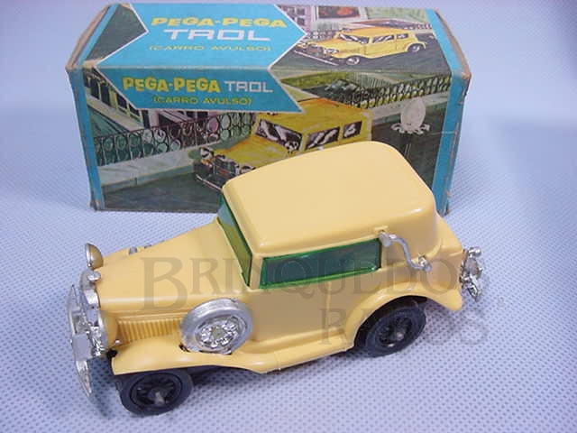 Brinquedo antigo Carro avulso para Pega Pega Trol amarelo Década de 1970