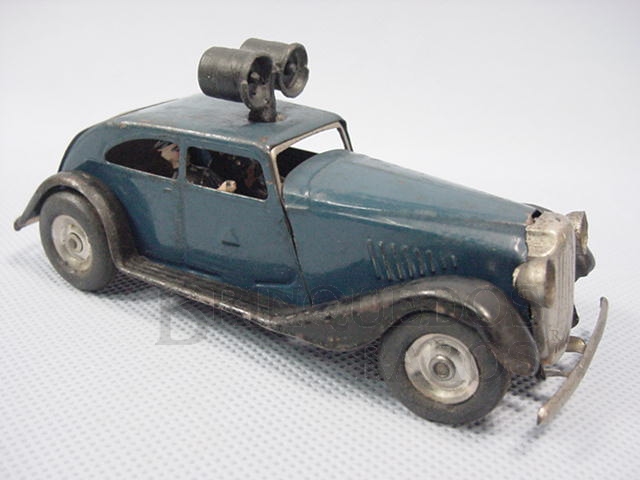 Brinquedo antigo Carro Traffic Control Car com dois guardas de chumbo Minic 12,50 cm Década de 1940