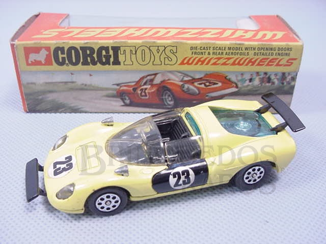 Brinquedo antigo Ferrari 206 Dino Sport amarela Ano 1970
