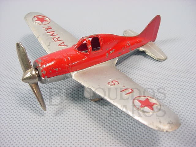 Brinquedo antigo Avião mono motor U.S. Army com 14,00 cm de envergadura Década de 1940