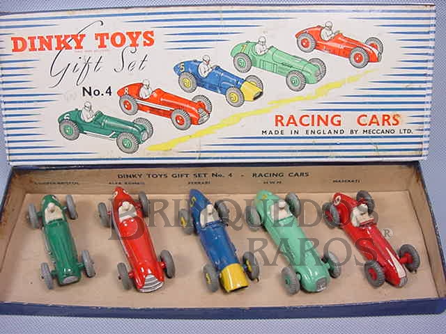 Brinquedo antigo Conjunto Completo com cinco Carros Fórmula 1 Década de 1930