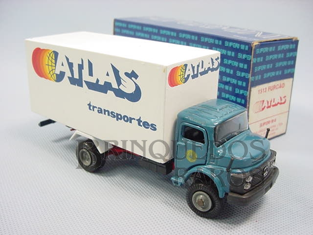 Brinquedo antigo Mercedes Benz 1513 toco Furgão Transportes Atlas