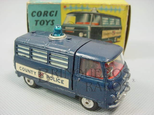 Brinquedo antigo Commer Police Van With Flashing Light Década de 1960