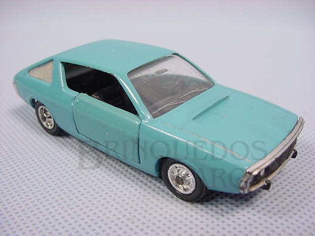 Brinquedo antigo Renault 17 TS azul Fabricada pela Brosol Solido brésilienne Datado 04-1972