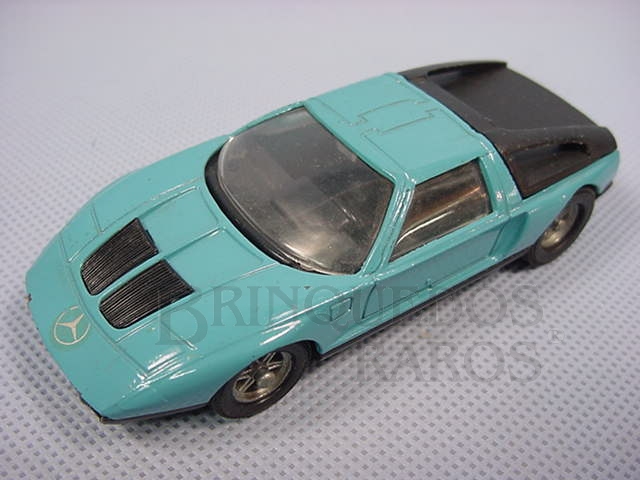 Brinquedo antigo Mercedes Benz C-111 Genève azul Fabricado pela Brosol Solido brésilienne Datado 11-1970