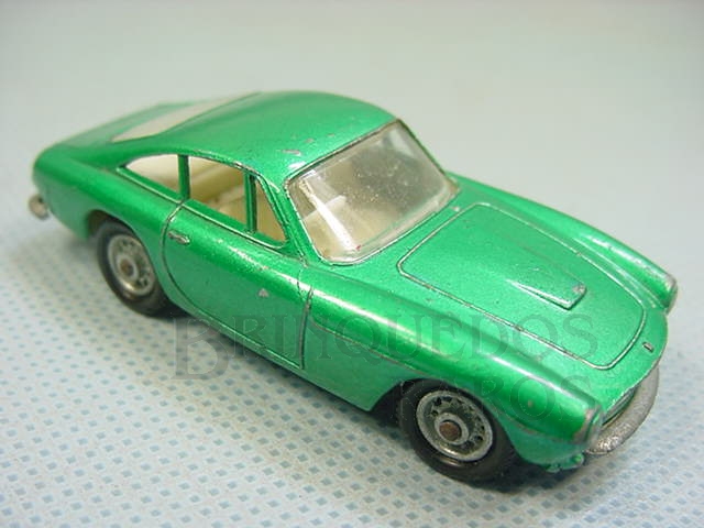 Brinquedo antigo Ferrari Berlinetta black plastic Regular Wheels metallic light green body