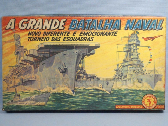 Brinquedo antigo Caixa do Jogo A Grande Batalha Naval fabricado pela Guaporé Brasil na década de 1970 Trabalho Assinado pelo Artista Kraus
