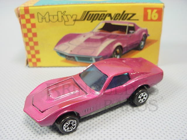 Brinquedo antigo Corvette Special Muky Superveloz cópia da Custom Corvette lançada pela Hot Wheels em 1968 Década de 1970