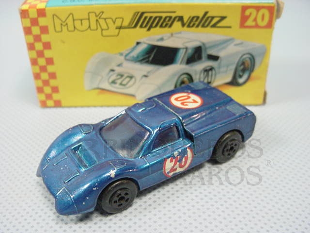 Brinquedo antigo Ford GT40 Muky Superveloz cópia da Ford J Car lançada pela Hot Wheels em 1968 Década de 1970