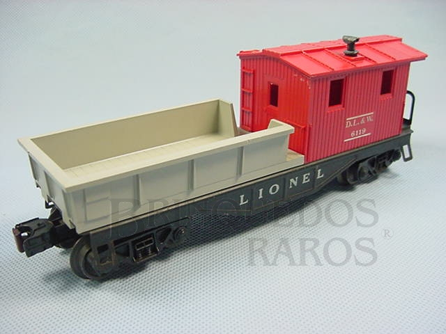 Brinquedo antigo Vagão 6119 D.L.+ W. Work Caboose Ano 1955 a 1956