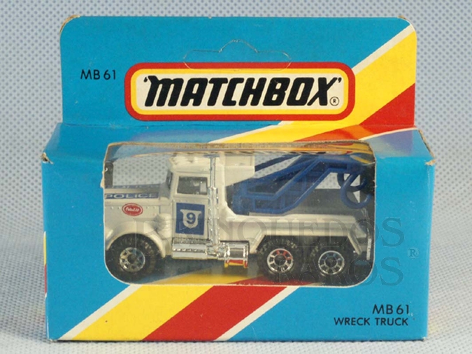 Brinquedo antigo Peterbilt Police Wrecker Superfast Caixa Lacrada