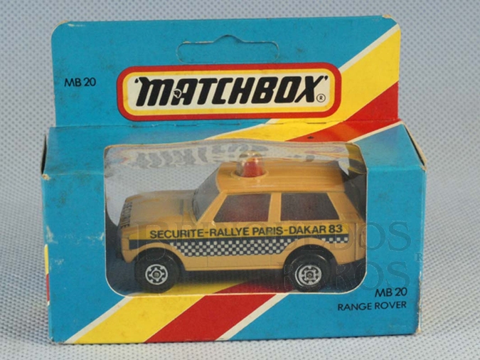 Brinquedo antigo Range Rover Rola-Matics Rally Paris Dakar 83 Version Caixa Lacrada
