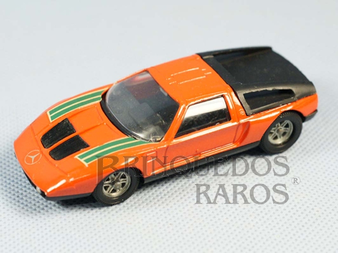 Brinquedo antigo Mercedes Benz C-111 Genève laranja Fabricado pela Brosol Solido brésilienne Datado 11-1970