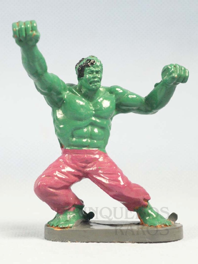 Brinquedo antigo Incrivel Hulk de plástico pintado Década de 1970