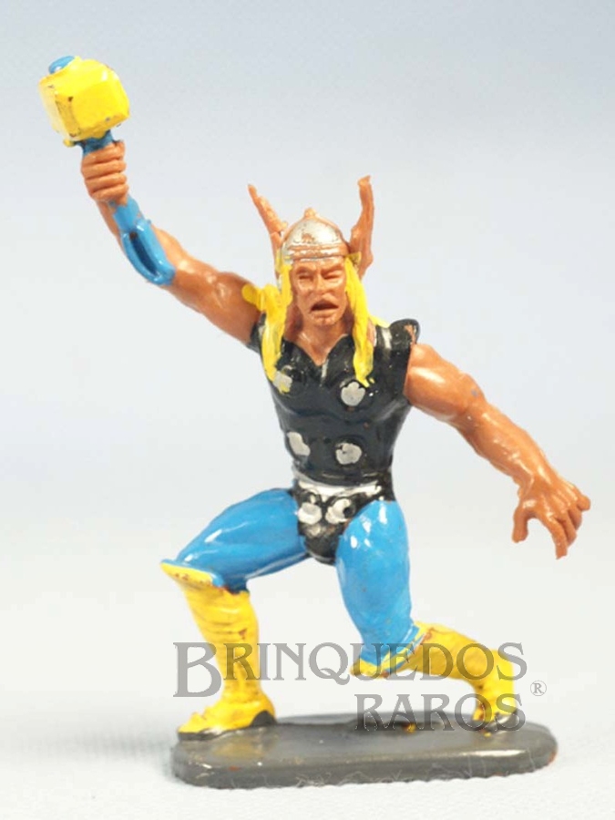 Brinquedo antigo Thor de plástico pintado Década de 1970