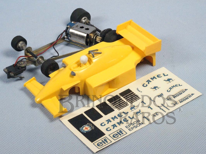 Brinquedo antigo Lotus Honda 100-T Série Duelo de Campeões Nelson Piquet Com Decais Originais Década de 1980