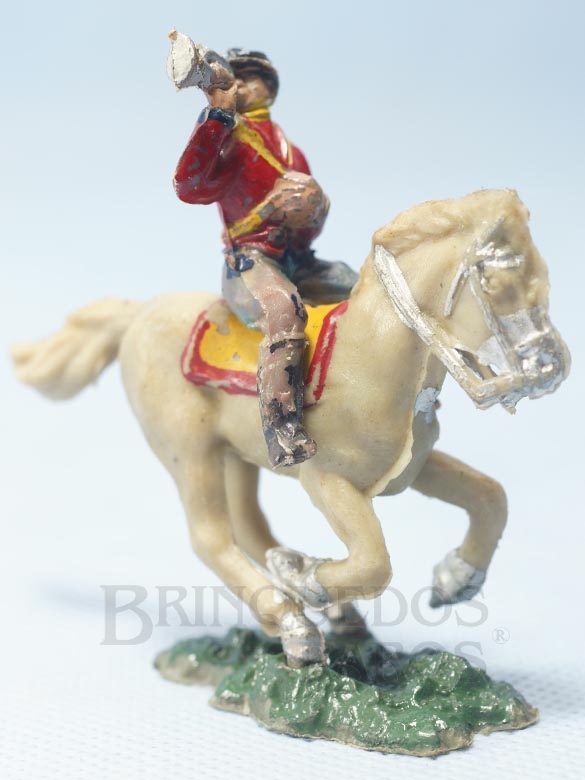 Brinquedo antigo Corneteiro a Cavalo do Exército Paraguaio Batalha do Tuiutí Década de 1960