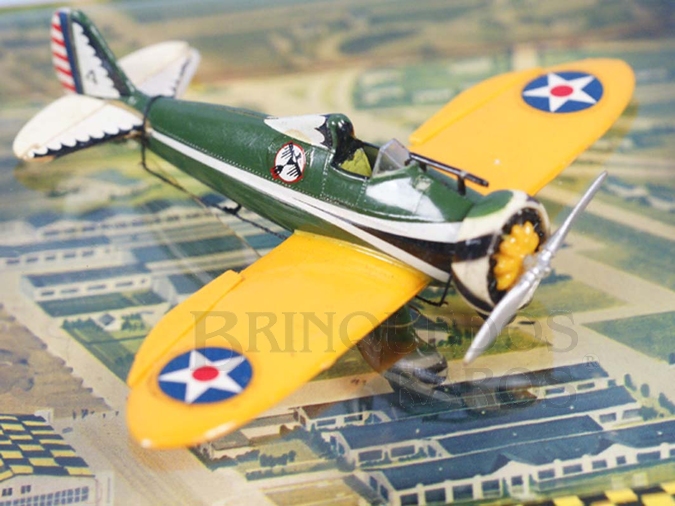 Brinquedo antigo Avião Boeing P-26A com 7,00 cm de envergadura Década de 1970