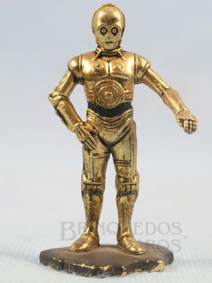 Brinquedo antigo Robot C3PO com 7,00 cm de altura Star Wars Lucas Film Série Action Masters Ano 1994