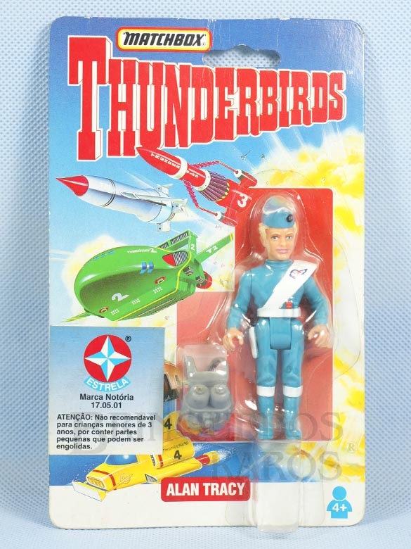 Brinquedo antigo Boneco Thunderbirds Alan Tracy importado pela Estrela na década de 1990