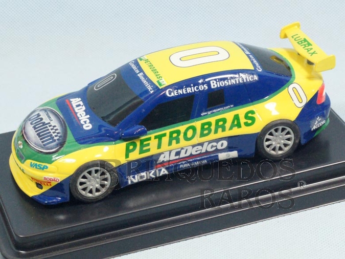 Brinquedo antigo Chevrolet Vectra Stock Car brasileira Piloto Caca Bueno 19,00 cm de comprimento Ano 2003 
