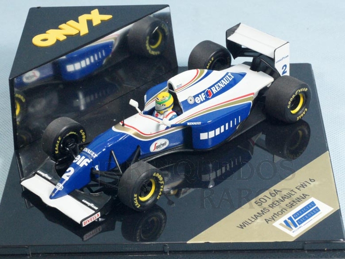 Brinquedo antigo Williams Renault FW16 Piloto Ayrton Senna Ano 1994