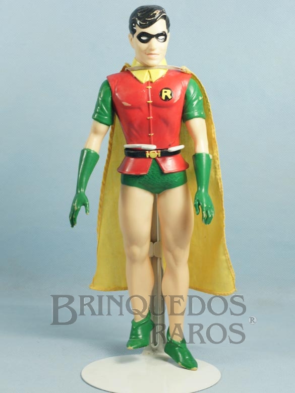 Brinquedo antigo Boneco do Robin com 30,00 cm de altura Capa de tecido Datado 1988