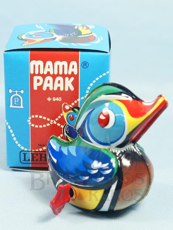 Brinquedo antigo Pato Mama Paak com 10,00 cm de altura Década de 1960
